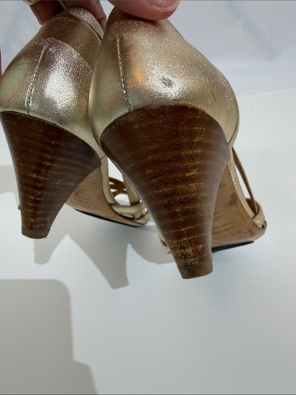 Sezane Monroe Sandals Gold Metallic Size 39 - Picture 10 of 10